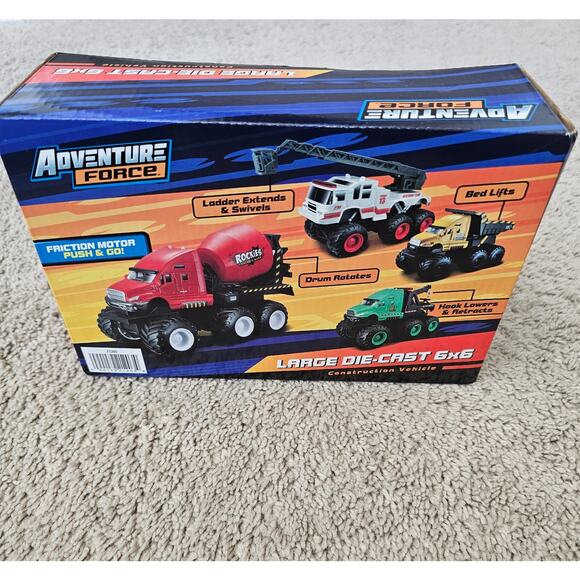 Adventure Force Vehicle Large Die Cast 6x6 Construction Truck Friction Motor - Picture 5 of 6